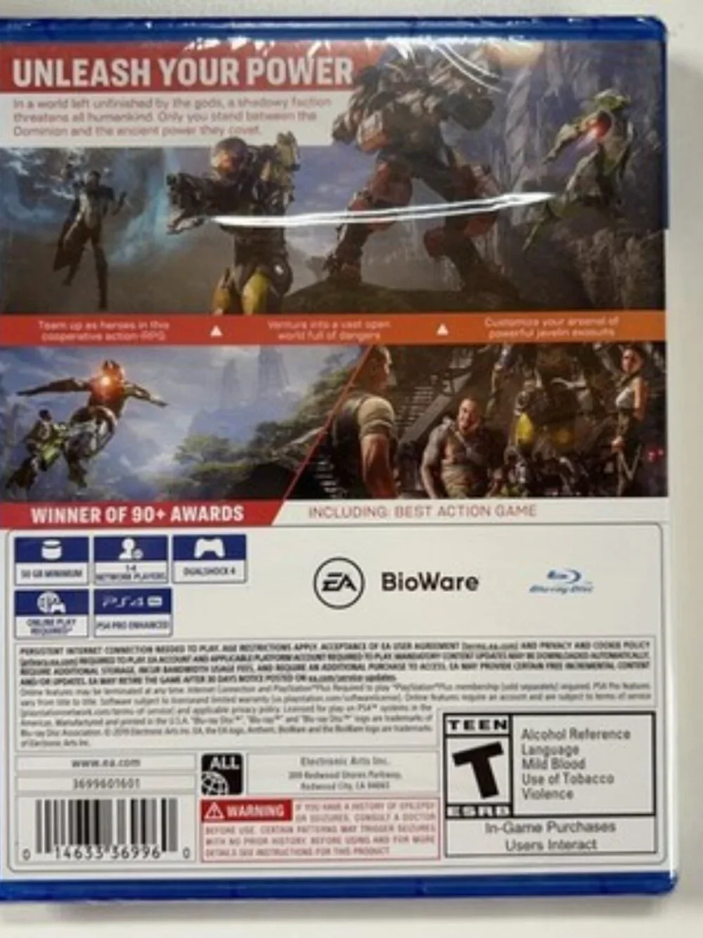 Anthem PlayStation 4 PS4 Video Game New Sealed
